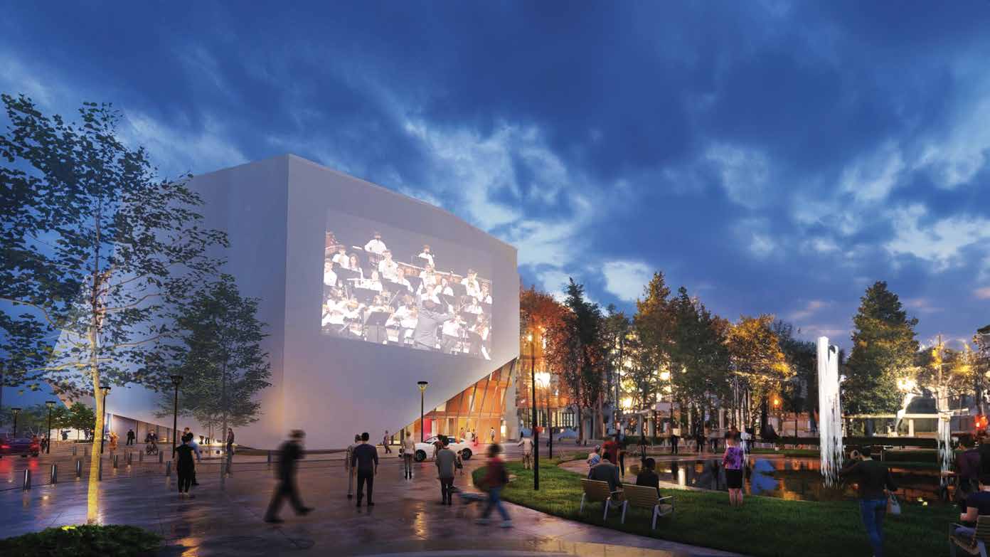 Imagem da praça de convivência prevista na futura sede do Musicarium