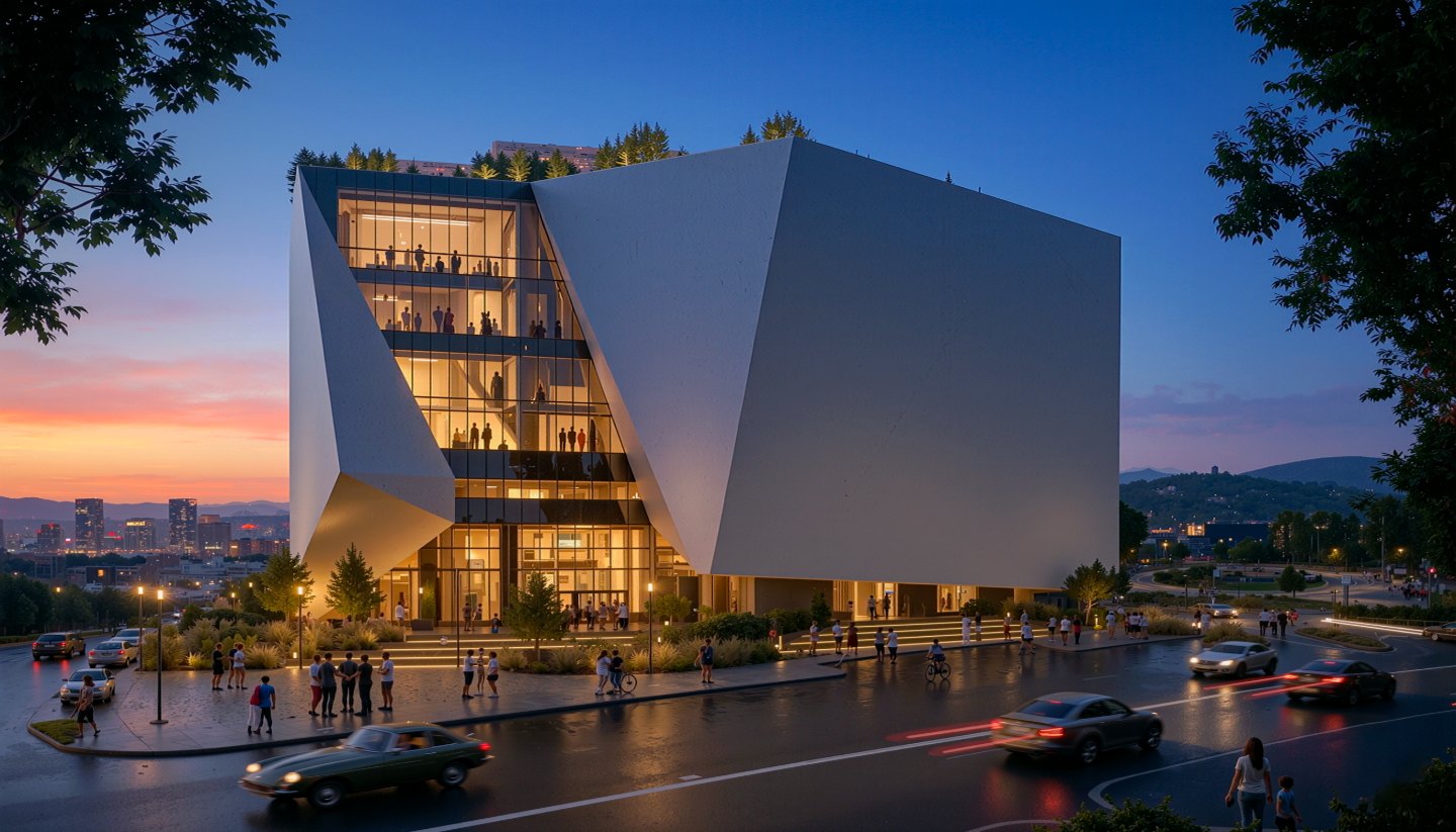 Imagem do projeto da futura sede do Musicarium, em Joinville